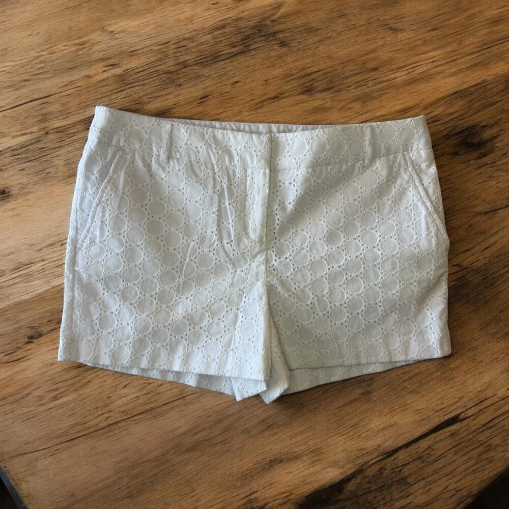 Women's White Short Shorts Size Large 8-10